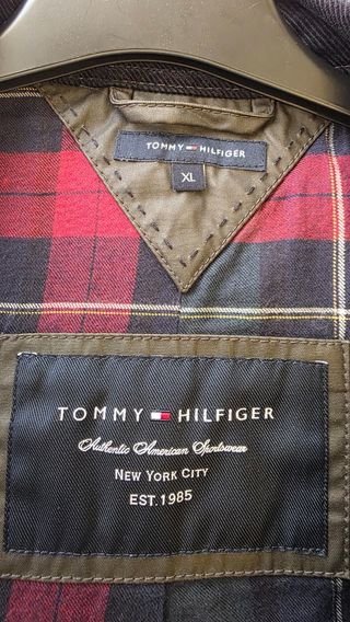 Parka Tommy Hilfiger Encerada Verde Talla 40 mujer