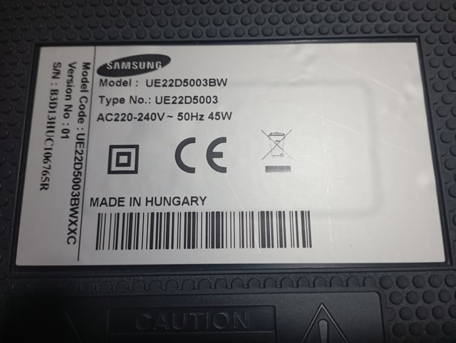 TV/Monitor SAMSUNG 22" Full HD - Mod.UE22D5003BW