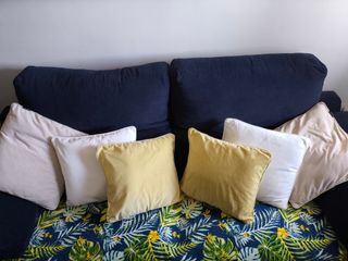 6 Cojines de sofá de terciopelo, como nuevos