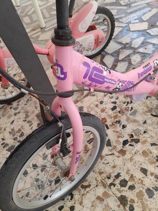 Bicicleta infantil rosa 16 pulgadas