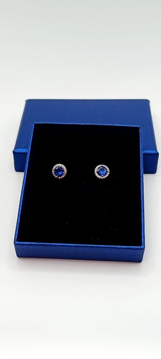 Orecchini donna blu e argento