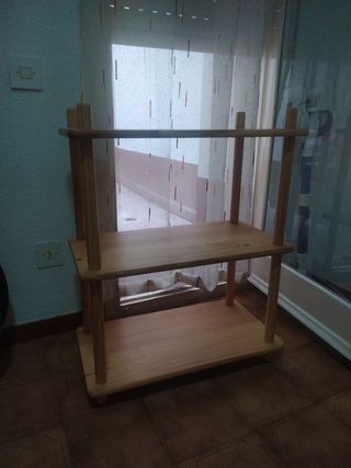 Estantería de madera de 3 baldas