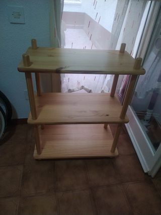 Estantería de madera de 3 baldas