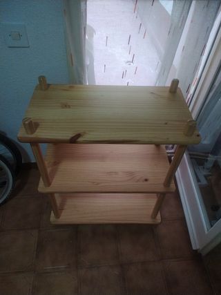 Estantería de madera de 3 baldas