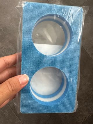 Conector churro piscina azul y blanco