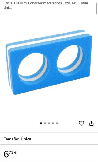 Conector churro piscina azul y blanco