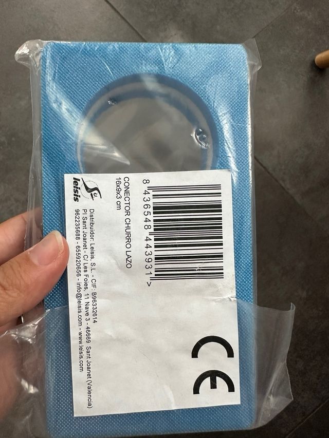 Conector churro piscina azul y blanco