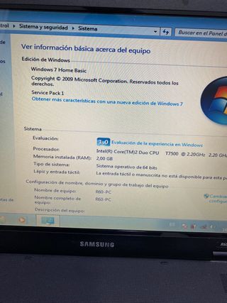 Laptop Samsung R60 Plus