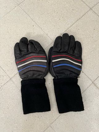 Guanti da sci neri con strisce