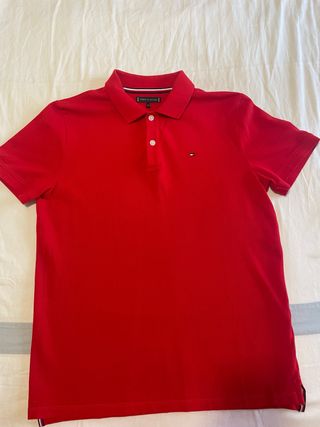 Polo Tommy Hilfiger Rojo Talla 16 Años. Juvenil.