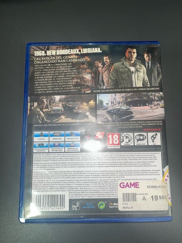Mafia III PS4