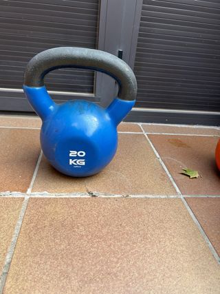 Kettlebell Vinilo 20kg Azul