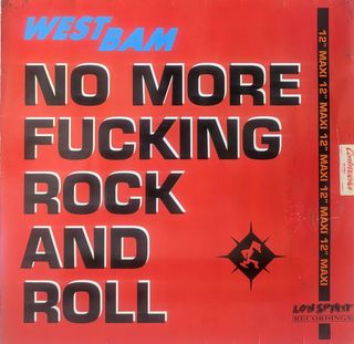 Vinilo Westbam No More Fucking Rock and Roll