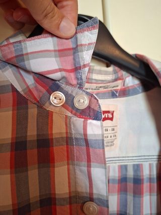 Camicia Levi's Uomo XL a Quadri Rossi Blu Bianchi