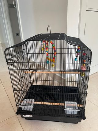 Jaula para Pájaros Negra 46,5x36x59 cm