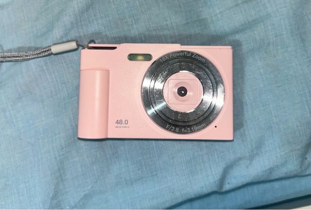 Cámara Digital Rosa 48MP 16X Zoom