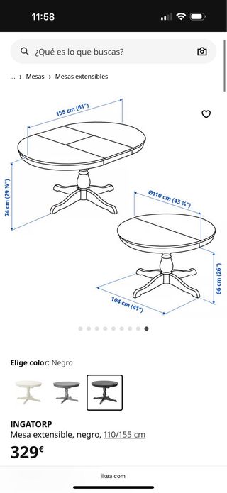 Mesa redonda y 4 sillas comedor Ikea. No envío.