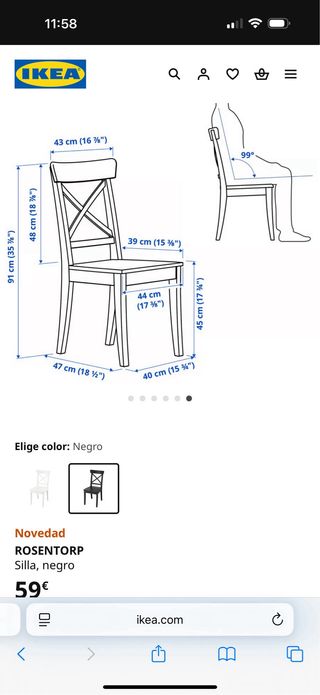 Mesa redonda y 4 sillas comedor Ikea. No envío.
