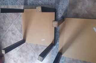 2 Mesas Auxiliares Ikea Madera Negra