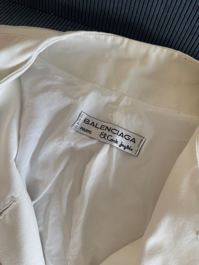 Chaqueta Balenciaga Blanca Mujer Talla M