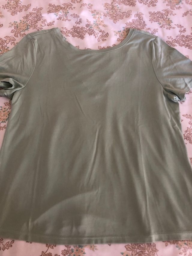 Maglietta donna verde acqua con incrocio