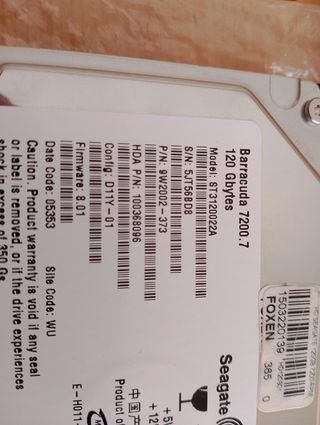 Disco Duro Seagate Barracuda 7200.7 120GB IDE
