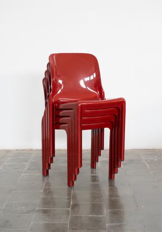 4 sillas de diseño Artemide Selene 70s