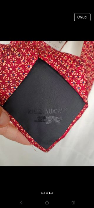 Cravatta Krizia Uomo Seta Borgogna