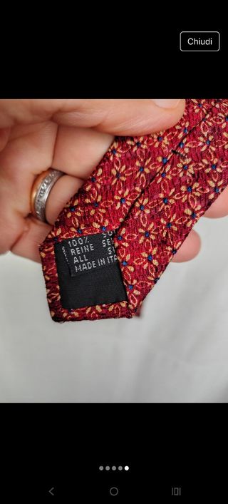 Cravatta Krizia Uomo Seta Borgogna