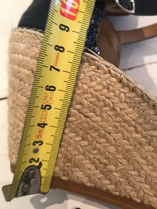 Alpargatas Azul Glitter Tacon Espadrille