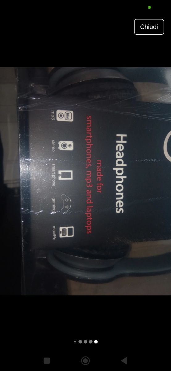 Cuffie Headphones Nere Nuove