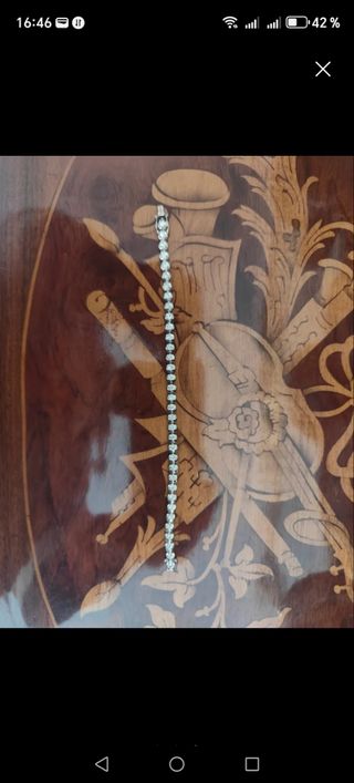Pulsera Riviere Oro Blanco 18kt Diamantes