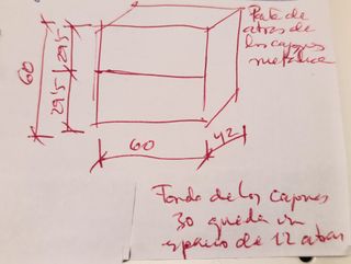 Armario 2 cajones bajo lavabo NUEVO