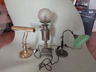 Lampade antiche oro e verdi