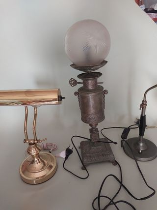 Lampade antiche oro e verdi