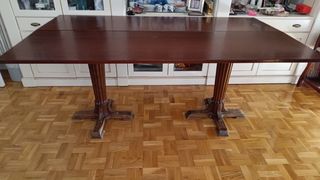 Mesa de comedor extensible de madera