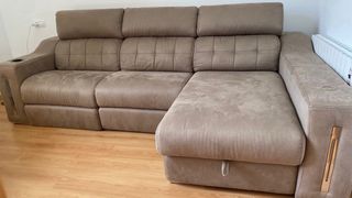 Sofá 3 plazas con chaiselongue y almacenaje