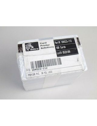 100 Tarjetas PVC Zebra 104523-112