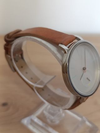 Reloj Skagen de pulsera marrón y plateado