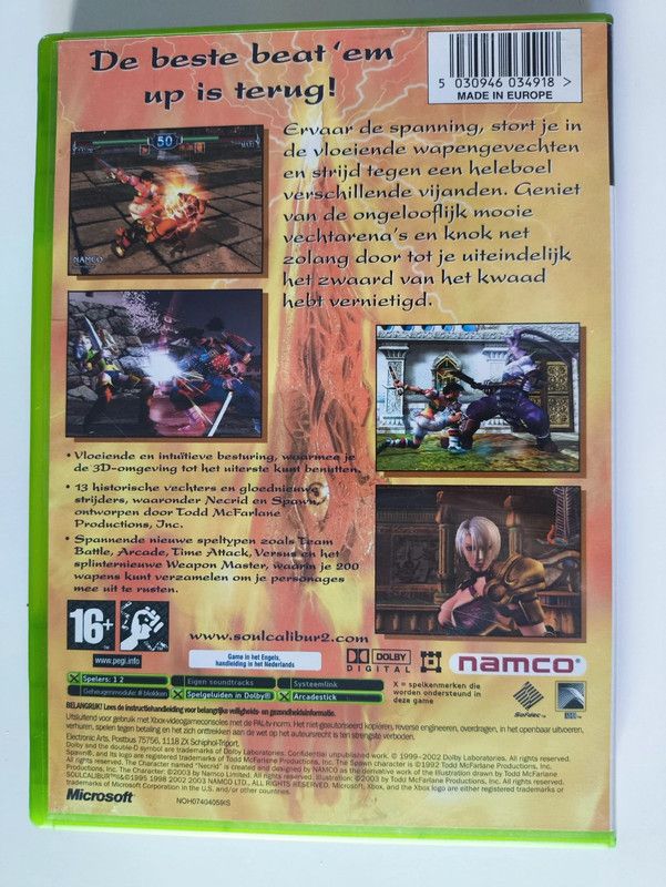 juego Soul Calibur 2 Xbox pal