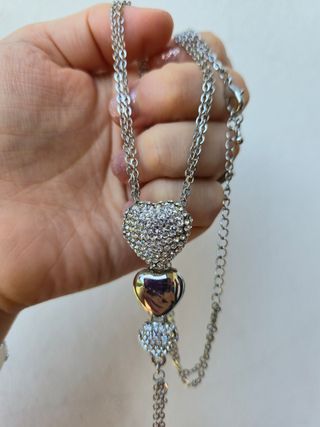 Collana cuori con strass
