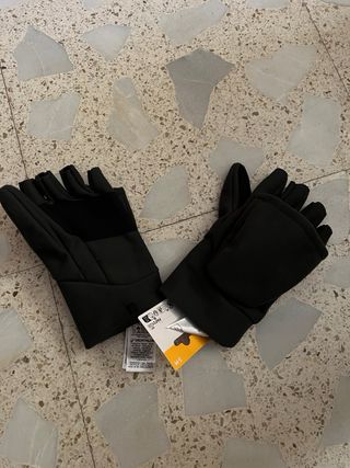Guantes Solognac 500 Negro/Verde Oliva
