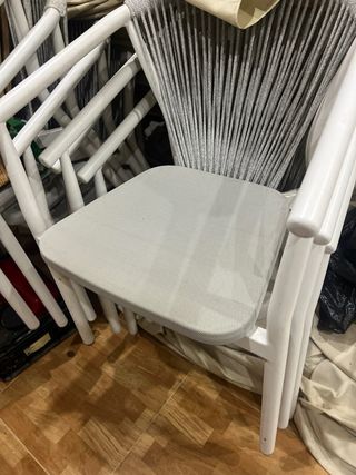 25 Ud Silla Diseño Terraza Bar Restaurante Blanca