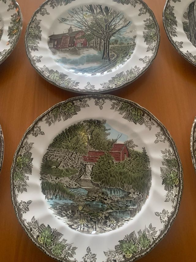 Juego de 12 Platos Pintados