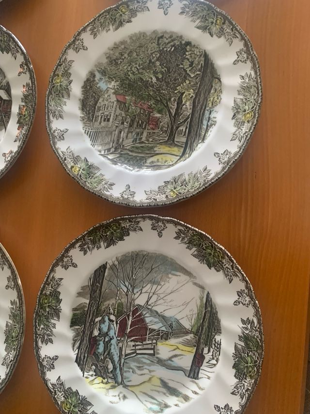 Juego de 12 Platos Pintados