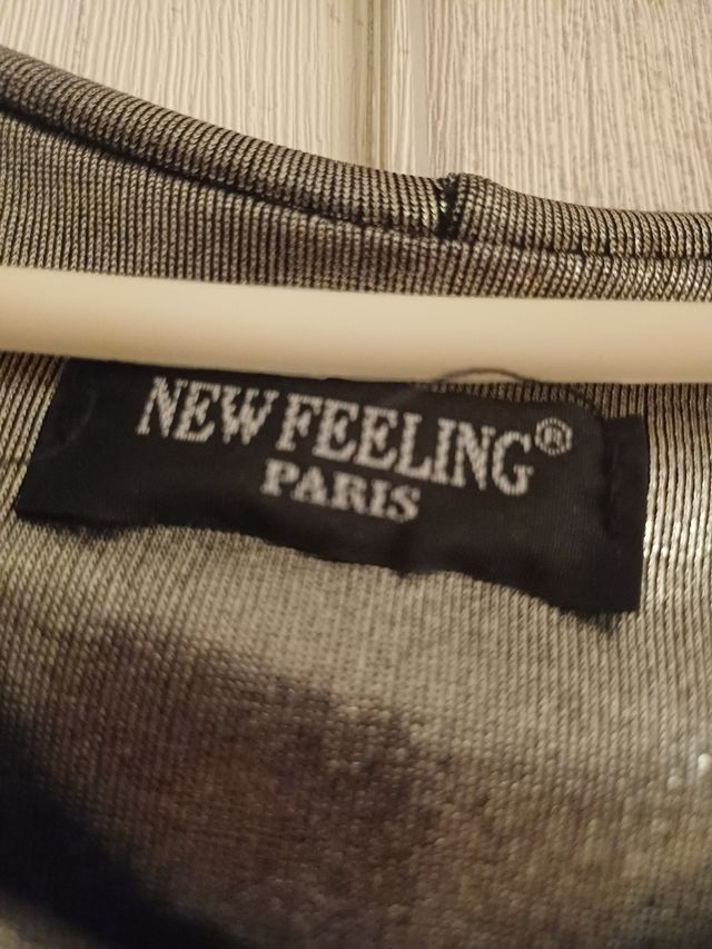 Blusa plateada New Feeling talla única (38/40)