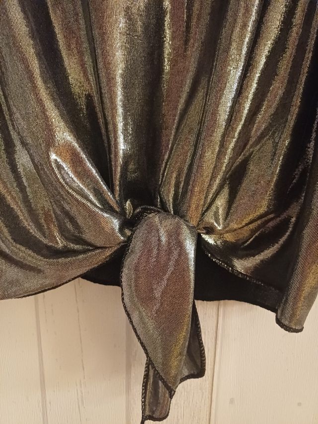 Blusa plateada New Feeling talla única (38/40)