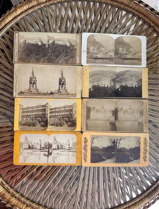 Lotto 36 schede Zahner stereoscopiche, Griffith