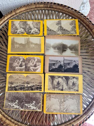 Lotto 36 schede Zahner stereoscopiche, Griffith
