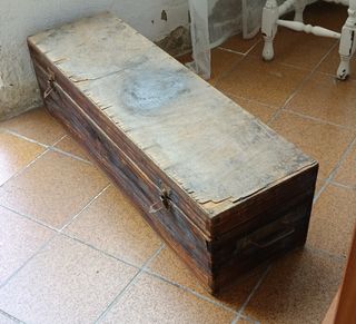 Cofre antiguo madera 75cm*20cm*22cm